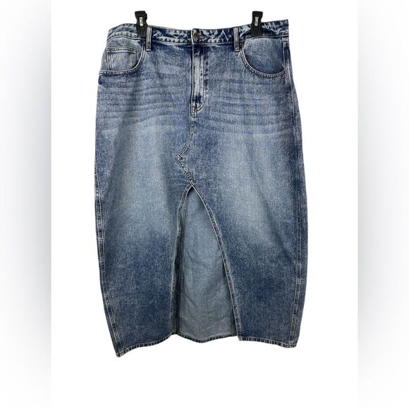 Fashion Nova 2 PC Lone Pine Cropped Bolero Denim Jacket & Maxi Skirt SZ 3X/2X - Picture 12 of 16